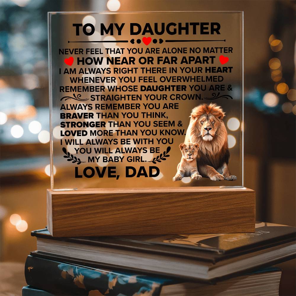To My Daughter Braver – Acrylic Square